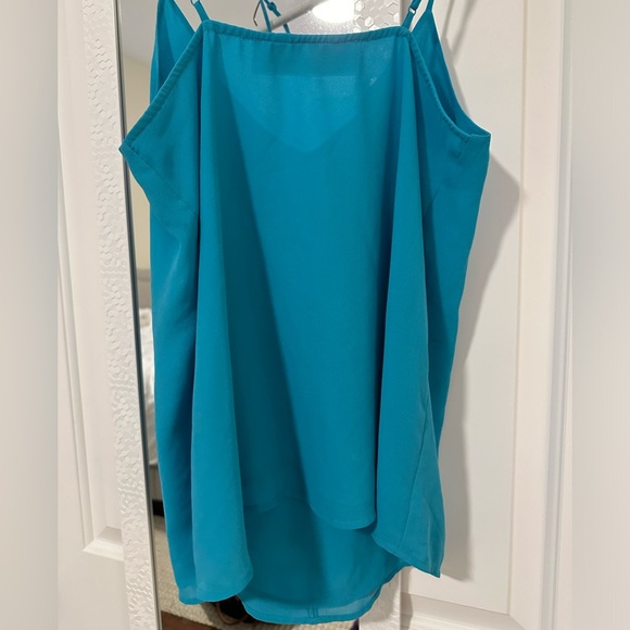 Blue Ruffle Tank - Size S - Picture 2 of 4